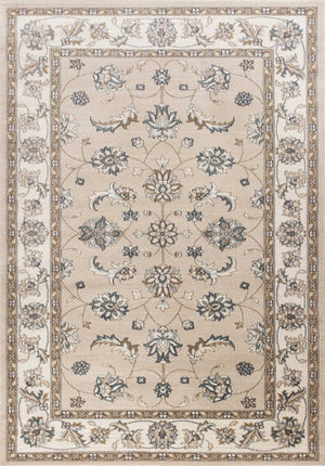 HomeRoots 9' Elegant Beige and Ivory Floral Medallion Area Rug – Timeless Design for Classic Living Spaces 5' X 8' 354046