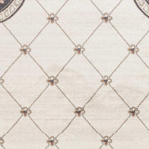 HomeRoots 8' Ivory and Gray Floral Area Rug - Durable, Stain-Resistant Design for Timeless Style and Comfort 5' X 8' 354049