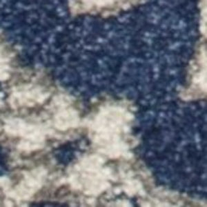 HomeRoots 7' Elegant Blue and Ivory Floral Medallion Area Rug - Durable, Stain-Resistant, Low-Maintenance Design 5' X 8' 354070