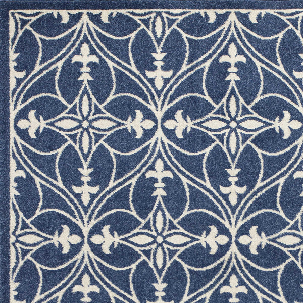 Homeroots 5' X 8' Denim Classical Pattern Uv Treated Area Rug  Polypropylene 354072