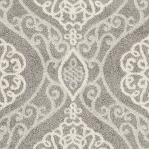 HomeRoots 7' Silver Moroccan-Inspired Area Rug for Indoor & Outdoor Living - Durable, Easy to Maintain, Stylish 5' x 8' 354073