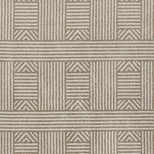 Homeroots 5' X 8' Beige And Ivory Geometric Indoor Outdoor Area Rug  Polypropylene 354074