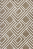 Homeroots 5' X 8' Beige Geometric Indoor Outdoor Area Rug  Polypropylene 354075