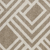 Homeroots 5' X 8' Beige Geometric Indoor Outdoor Area Rug  Polypropylene 354075