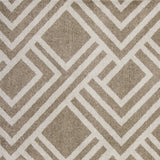 Homeroots 5' X 8' Beige Geometric Indoor Outdoor Area Rug  Polypropylene 354075