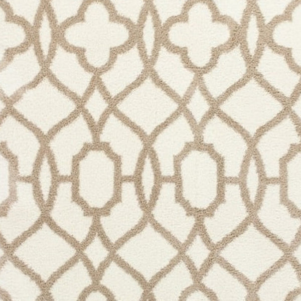HomeRoots 3' X 5' Modern Microfiber Area Rug - Soft, Durable, and Stylish for Any High-Traffic Space Beige, Ivory 354082