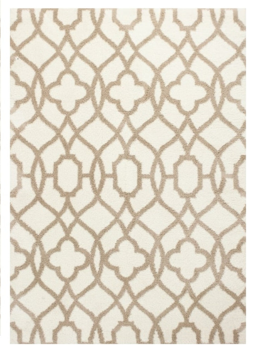 HomeRoots 3' X 5' Modern Microfiber Area Rug - Soft, Durable, and Stylish for Any High-Traffic Space Beige, Ivory 354082