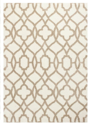 HomeRoots 3' X 5' Modern Microfiber Area Rug - Soft, Durable, and Stylish for Any High-Traffic Space Beige, Ivory 354082