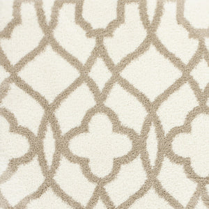 HomeRoots 3' X 5' Modern Microfiber Area Rug - Soft, Durable, and Stylish for Any High-Traffic Space Beige, Ivory 354082