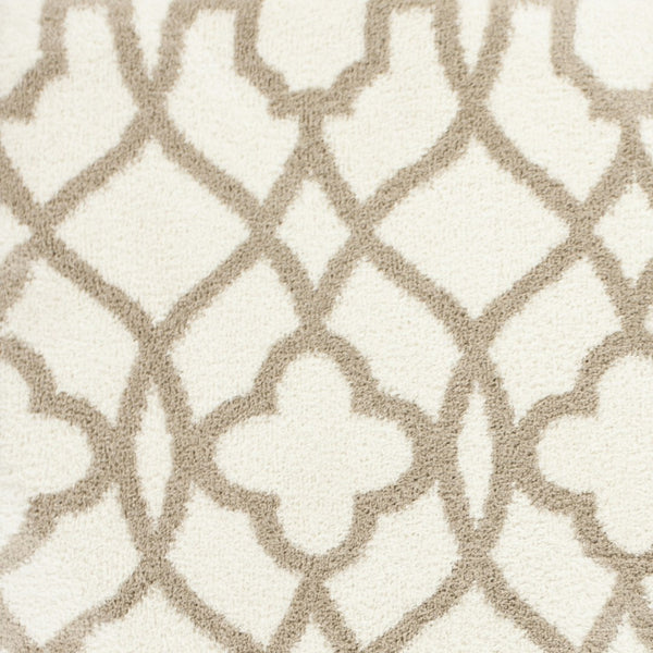 HomeRoots 3' X 5' Modern Microfiber Area Rug - Soft, Durable, and Stylish for Any High-Traffic Space Beige, Ivory 354082