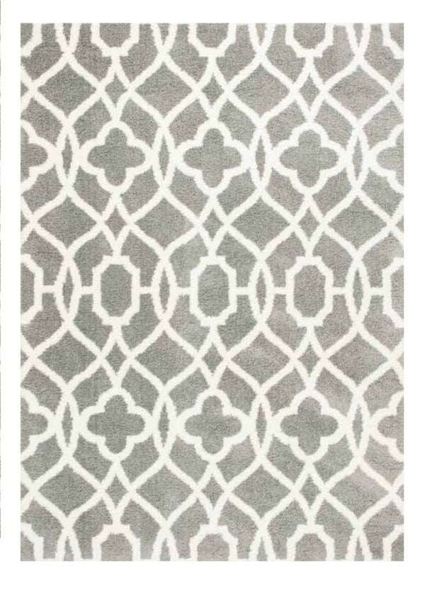 Homeroots 3' X 5' Grey Or Ivory Vintage Pattern Area Rug  Microfiber 354083