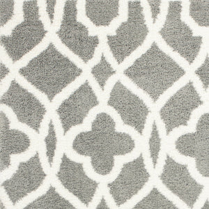 Homeroots 3' X 5' Grey Or Ivory Vintage Pattern Area Rug  Microfiber 354083
