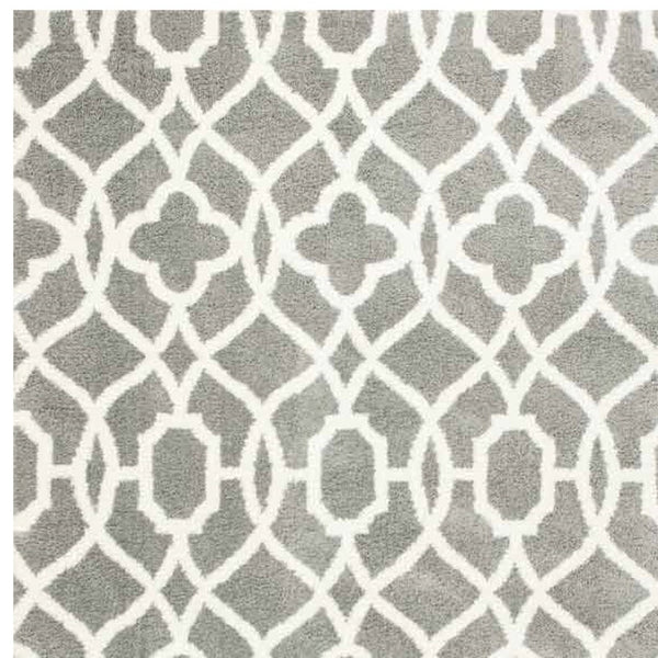 Homeroots 3' X 5' Grey Or Ivory Vintage Pattern Area Rug  Microfiber 354083