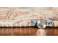 Homeroots 8' X 10' Blue Red Hand Woven Diamond Medallion Indoor Area Rug  Jute 354093