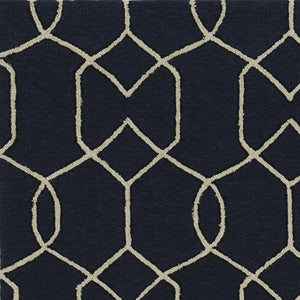 Homeroots 7' X 7' Navy Blue Hand Hooked Area Rug  Polypropylene 354096