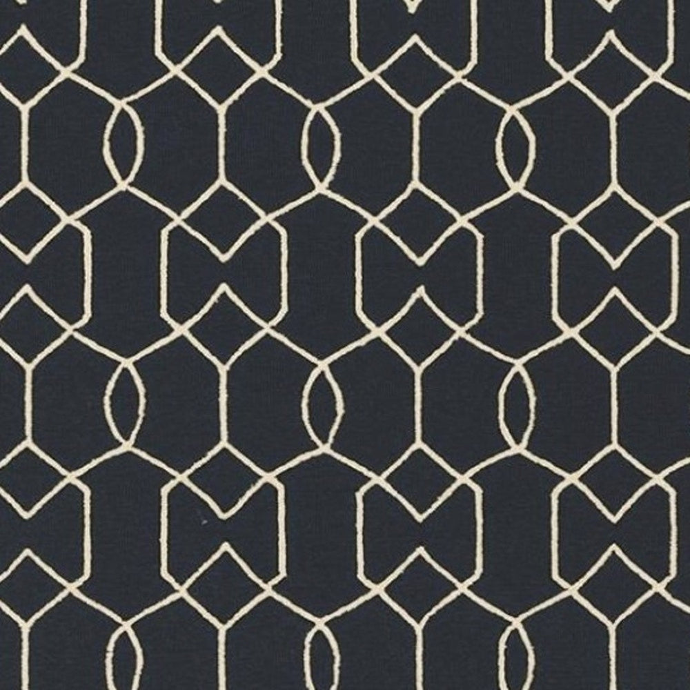 HomeRoots 7' Modern Hand Hooked Area Rug for Cozy Living Spaces - Durable, Textured, and Easy Maintenance Navy Blue 354096