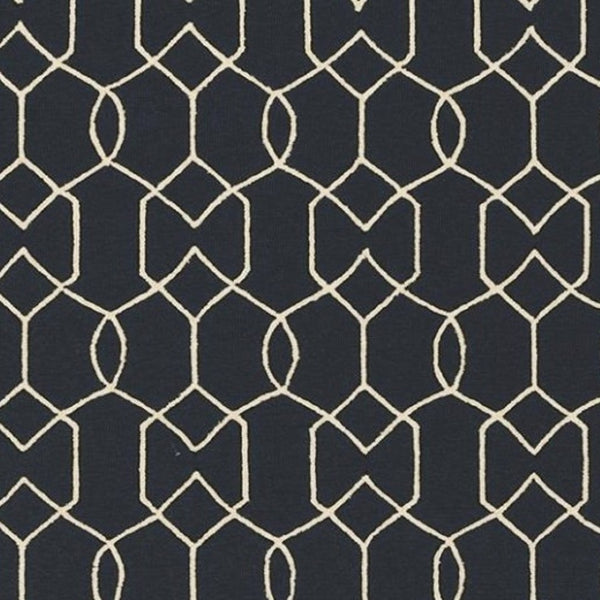 HomeRoots 7' Modern Hand Hooked Area Rug for Cozy Living Spaces - Durable, Textured, and Easy Maintenance Navy Blue 354096
