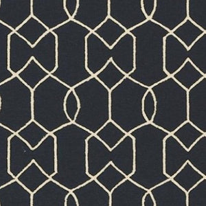 HomeRoots 7' Modern Hand Hooked Area Rug for Cozy Living Spaces - Durable, Textured, and Easy Maintenance Navy Blue 354096