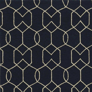 Homeroots 7' X 7' Navy Blue Hand Hooked Area Rug  Polypropylene 354096