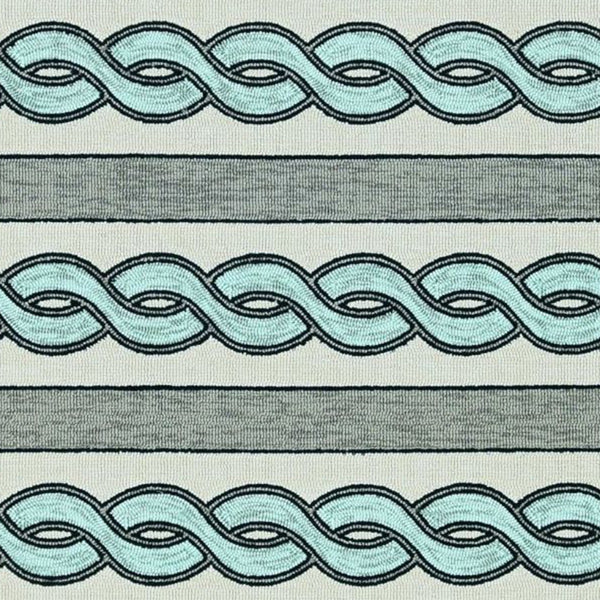 Homeroots 7' X 7' Ivory Tribal Hand Hooked Area Rug  Polypropylene 354100