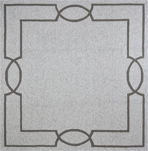 Homeroots 7' X 7' Oatmeal Ivory Geometric Hand Hooked Area Rug  Polypropylene 354106