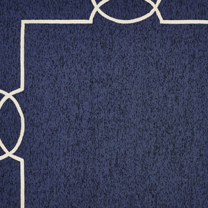Homeroots 7' X 7' Ocean Blue Hand Hooked Area Rug  Polypropylene 354108