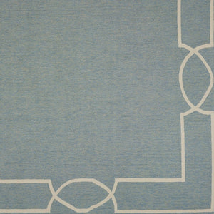 HomeRoots 7' Blue and Ivory Geometric Hand Hooked Area Rug - Modern Artistry for Stylish Spaces and Durability 7' X 7' 354110
