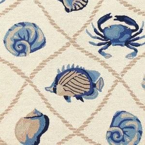 Homeroots 7' Sand Beige Round Hand Tufted Area Rug With Uv Protection  Polypropylene 354124