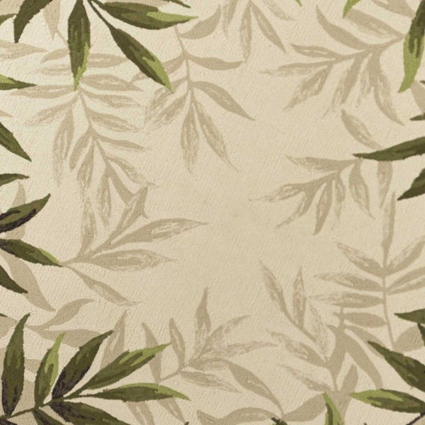HomeRoots 8' Handmade Beige Floral Area Rug - Durable Indoor/Outdoor Comfort for Any Space, Low Maintenance Style 8' Round 354127