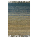 Homeroots 5' X 8' Blue And Ivory Wool Ombre Hand Woven Area Rug Ocean Wool 354137