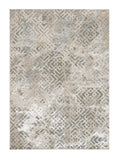 Homeroots 6' X 9'  Polyester Sand Silver Area Rug  Polyester 354142