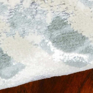 HomeRoots 7' Contemporary Sand and Light Blue Geometric Area Rug for Modern Living Spaces and Durability 6' X 9' 354142