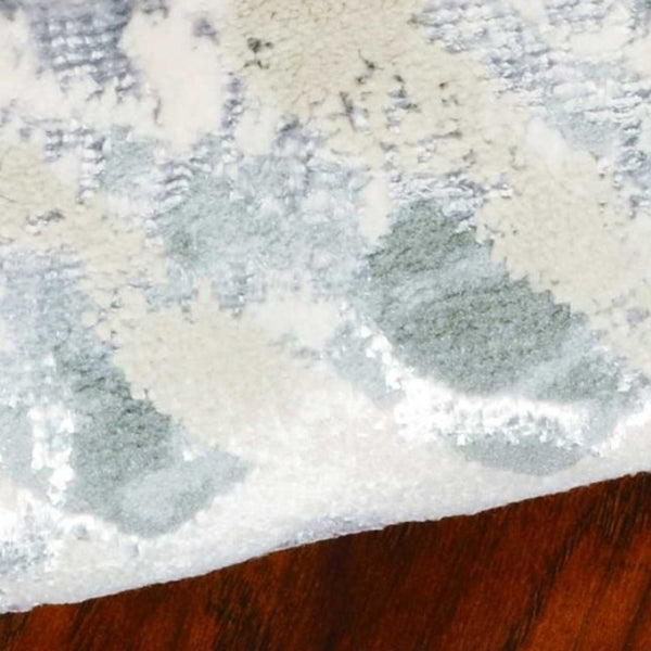 HomeRoots 7' Contemporary Sand and Light Blue Geometric Area Rug for Modern Living Spaces and Durability 6' X 9' 354142