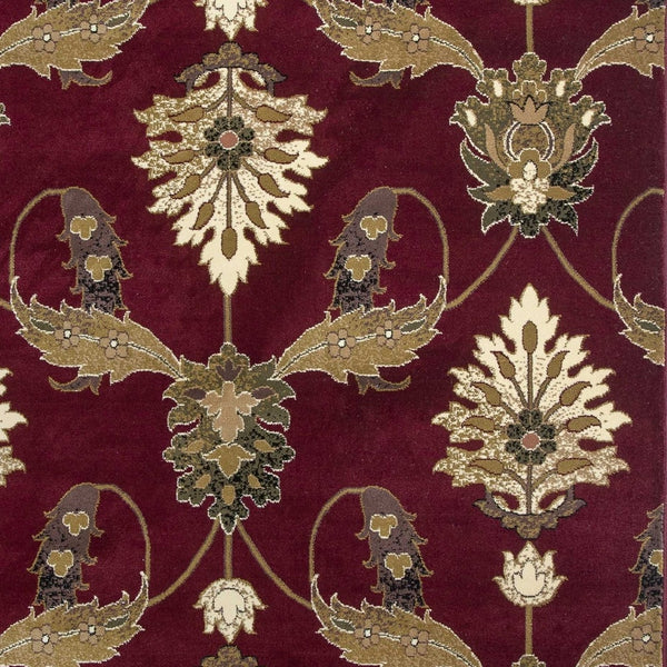 Homeroots 7' X 10' Red Area Rug  Polypropylene 354167