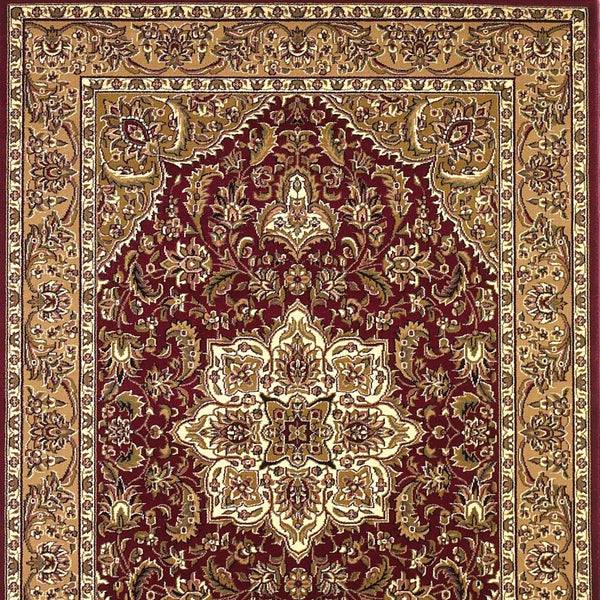 Homeroots 7' X 10'  Polypropylene Red Or  Beige Area Rug  Polypropylene 354178