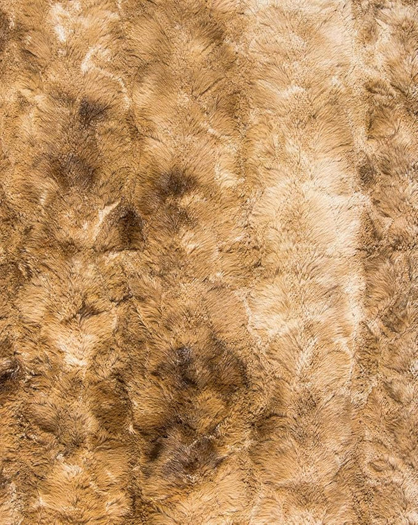 Homeroots 50" X 70" Taupe And Ivory Faux Fur Plush Throw Blanket  Faux Fur 354558