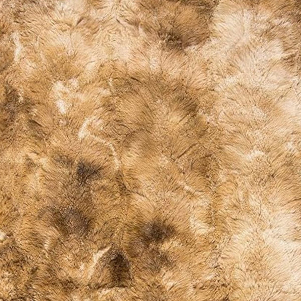 Homeroots 50" X 70" Taupe And Ivory Faux Fur Plush Throw Blanket  Faux Fur 354558