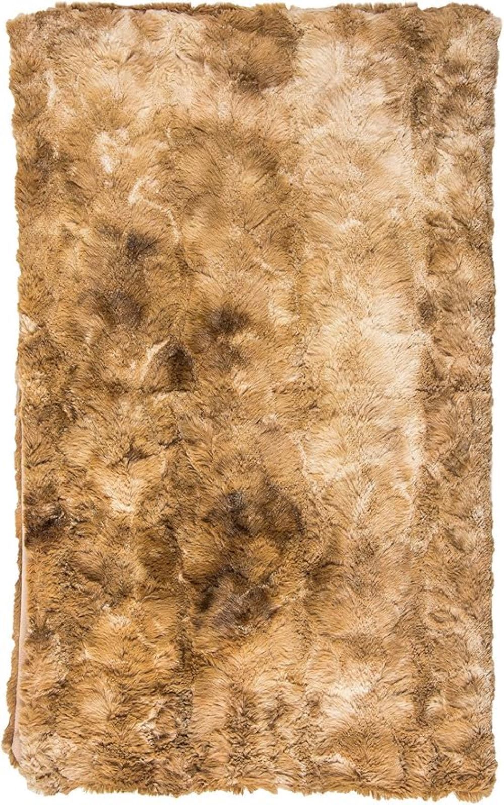 Homeroots 50" X 70" Taupe And Ivory Faux Fur Plush Throw Blanket  Faux Fur 354558