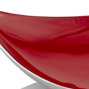 Homeroots 14" Silver And Red Triangular Bowl - Modern Handcrafted Aluminum Design For Stylish Home Decor Red  354585