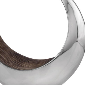 HomeRoots 11" Modern Two-Tone Aluminum Decorative Bowl – Sculptural Centerpiece for Stylish Home Decor Accents 11 354604