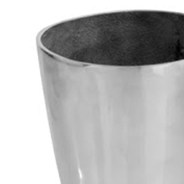 Homeroots 16" Silver Buffed Aluminum Firefighter Boot Umbrella Stand Sculpture  Buffed Aluminum 354611