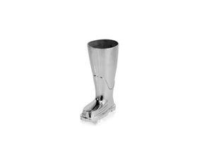 Homeroots 16" Silver Buffed Aluminum Firefighter Boot Umbrella Stand Sculpture  Buffed Aluminum 354611
