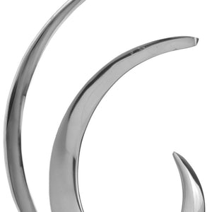 Homeroots 18" Black And Silver Buffed Aluminum Tabletop Sculpture  Buffed Aluminum 354626