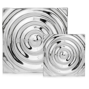 Homeroots 1.5" X 19.5" X 19.5" Buffed Large Rippled Wall Tile  Aluminum 354629