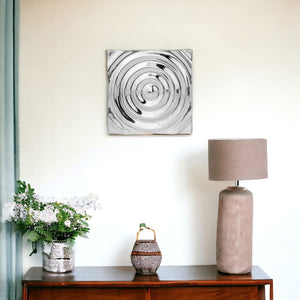 Homeroots 1.5" X 19.5" X 19.5" Buffed Large Rippled Wall Tile  Aluminum 354629