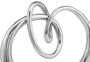 Homeroots 17" Silver Buffed Aluminum Tabletop Sculpture  Buffed Aluminum 354630