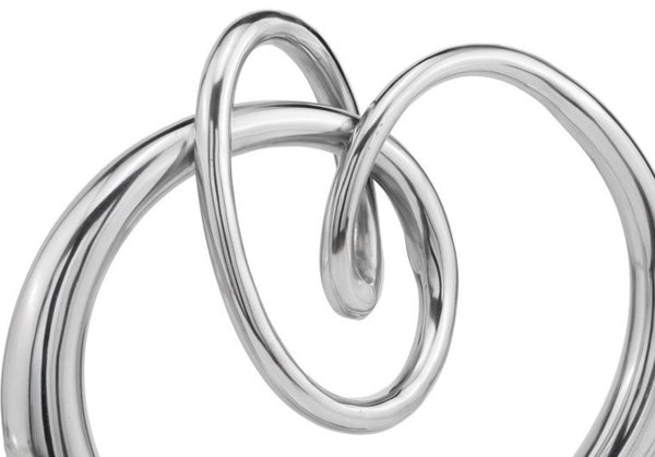 Homeroots 17" Silver Buffed Aluminum Tabletop Sculpture  Buffed Aluminum 354630