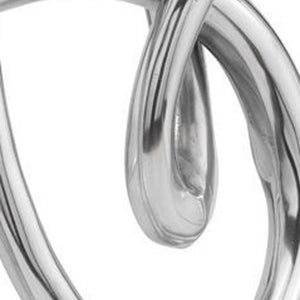 Homeroots 17" Silver Buffed Aluminum Tabletop Sculpture  Buffed Aluminum 354630