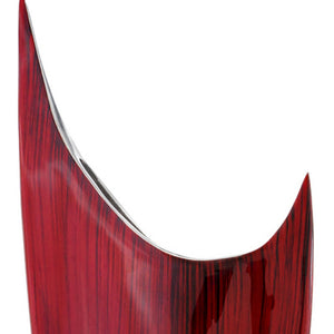 Homeroots 18" Red Aluminum Contemporary Pointed Table Vase  Aluminum 354635