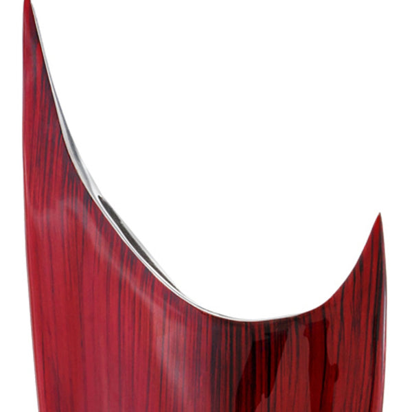 Homeroots 18" Red Aluminum Contemporary Pointed Table Vase  Aluminum 354635